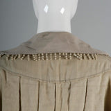 Edwardian Walking Coat with Dramatic Sleeves and Pleated Back