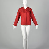 Large 1960sRed Silk Lightweight Jacket