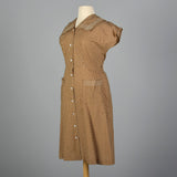 1950s Brown Polka Dot Day Dress