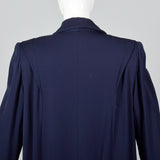 1940s Navy Blue Gabardine Coat
