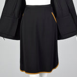 1980s Sonia Rykiel Black Knit Skirt Suit
