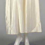 Small 1930s Bridal Nightgown Satin Lingerie Lace Tie Back Waist