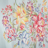 1940s Blue Daffodil Print Nightgown