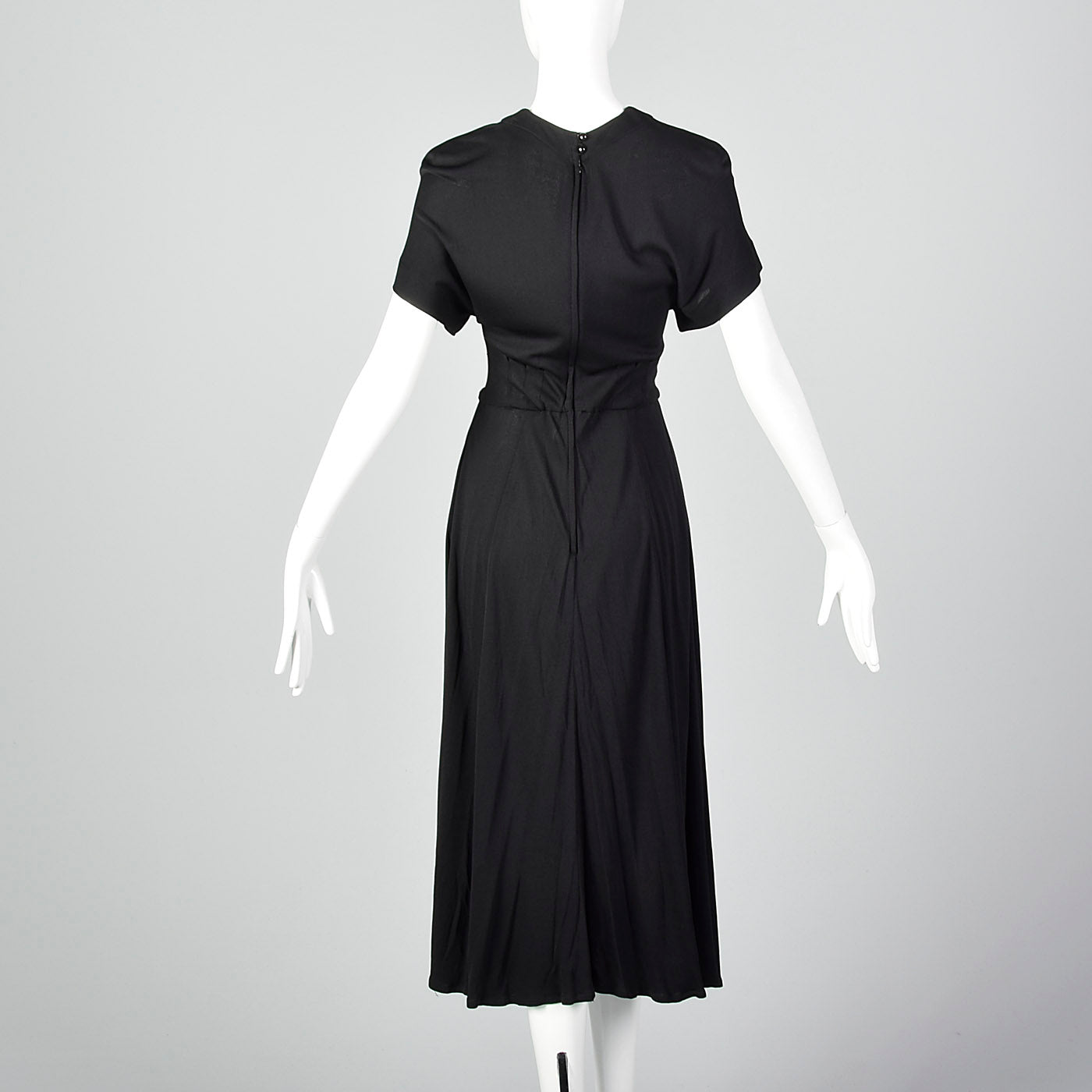 1980s Albert Nipon Black Dress