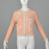 1960s Pink Beaded Cardigan
