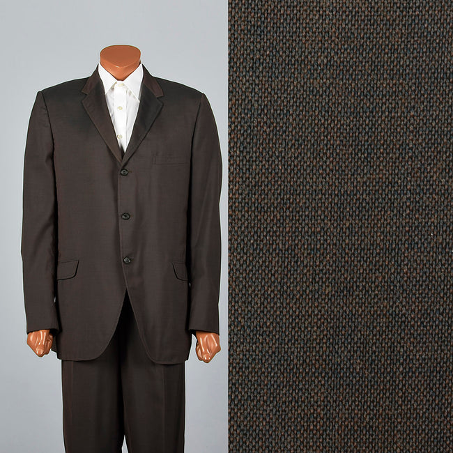 1950s Mens Brown Summer Two Piece Suit