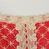 1970s Quilted Maxi Dress in Coral