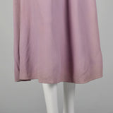 XXS 1930s Lucile Paray Bias Cut Lavender Beaded Evening Dress Keyhole Back
