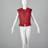 Medium 1980s Asymmetrical Suede Vest