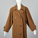 1970s Regency Brown Double Breasted Cashmere Coat