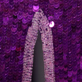 Small 1970s Purple Sequin Dress