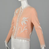 1960s Pink Beaded Cardigan