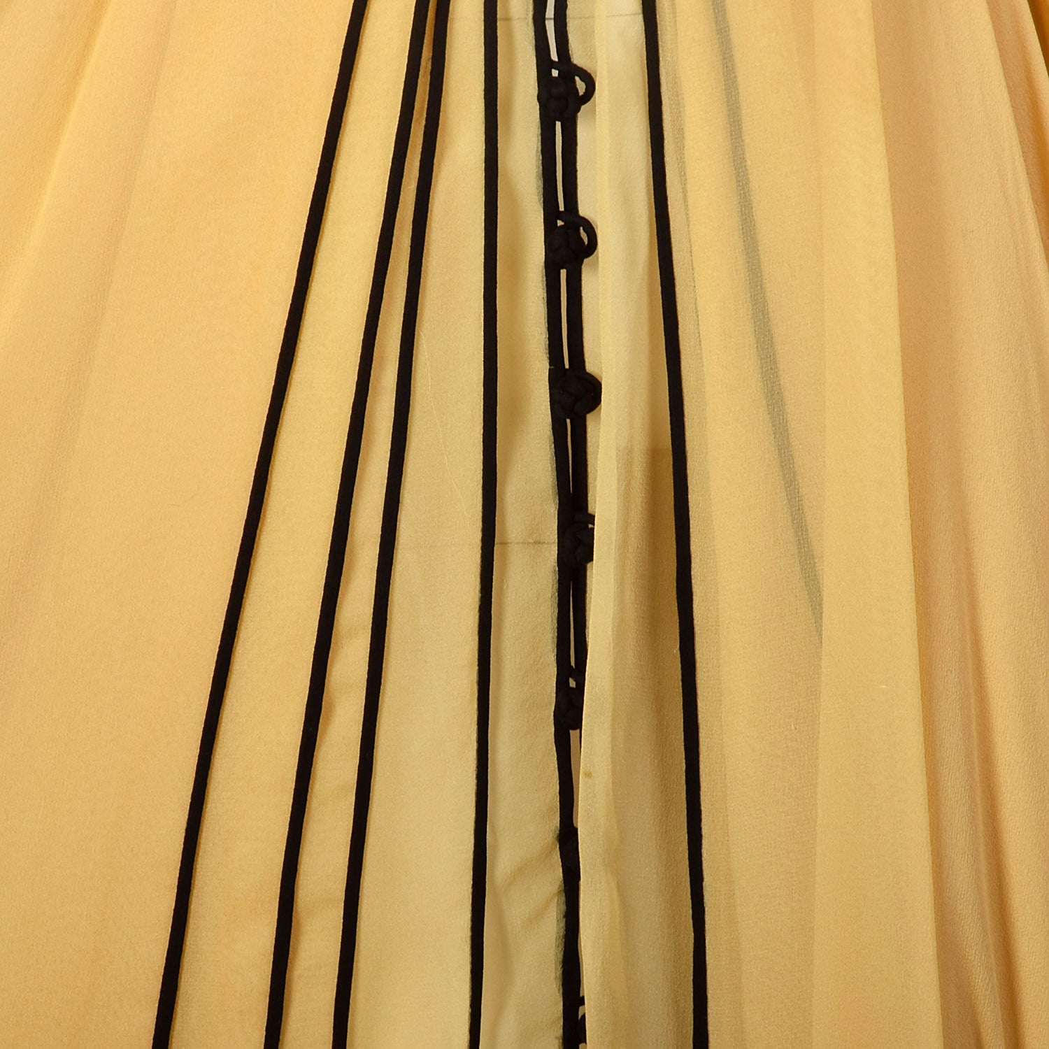Large 1970s Galanos Bonwit Teller Silk Chiffon Dress