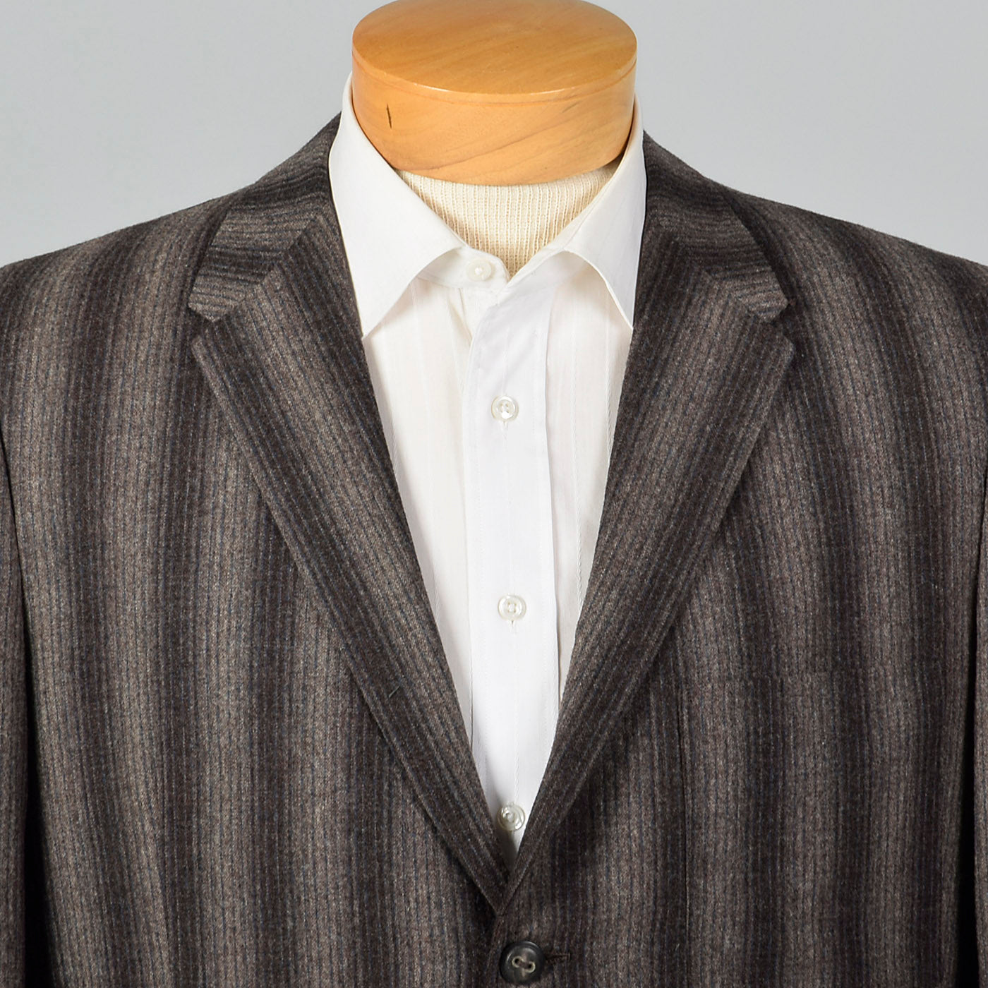 1950s Mens Gray and Charcoal Stripe Jacket