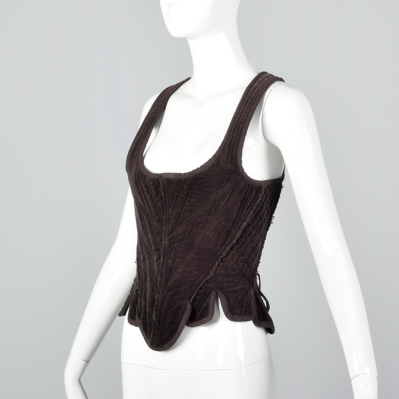 2000s Gary Graham Brown Corset Top