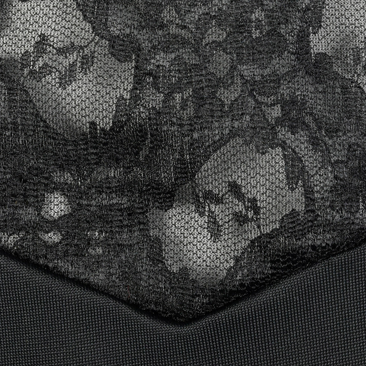 1950s Black Full Slip with Shaped Cups and Lace Bodice
