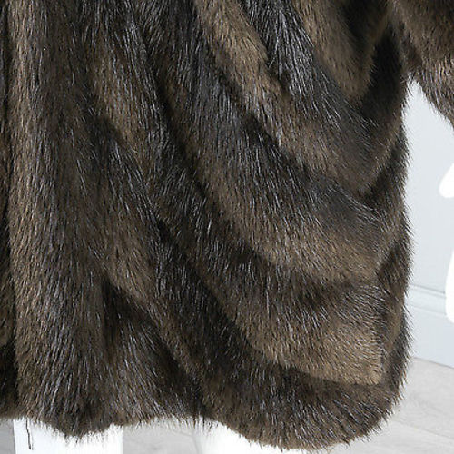 Luxurious I. Magnin Long Hair Beaver Fur Swing Coat