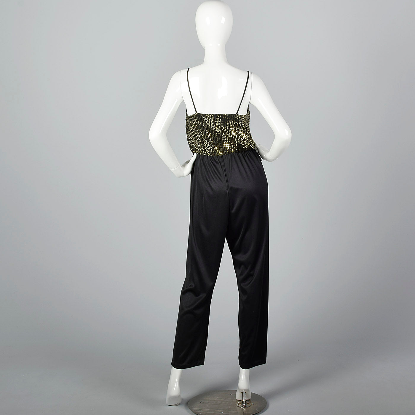 1970s Sequined Low Cut Jumpsuit