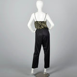 1970s Sequined Low Cut Jumpsuit