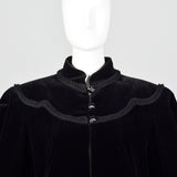 1980s Yves Saint Laurent Velvet Swing Coat