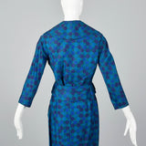 1950s Skirt Suit in a Beautiful Blue Print