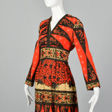 1970s Suzy Perette by Victor Costa Bohemian Dress