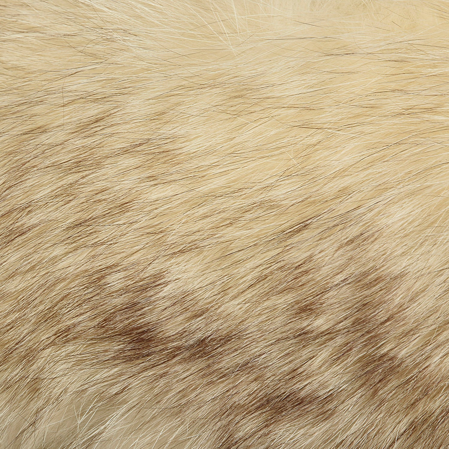 Large 1960s Tan Faux Fur and Fox Fur Collar Coat