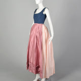 XS Reproduction 1780s Robe A L'Anglais Dress Box Pleat Embroidered Petticoat 5pc Repro Gown