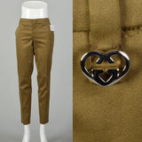 Medium Gucci Capri Pants Tapered Leg Mid Rise Designer Bottoms
