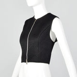 1980s Claude Montana Quilted Black Vest