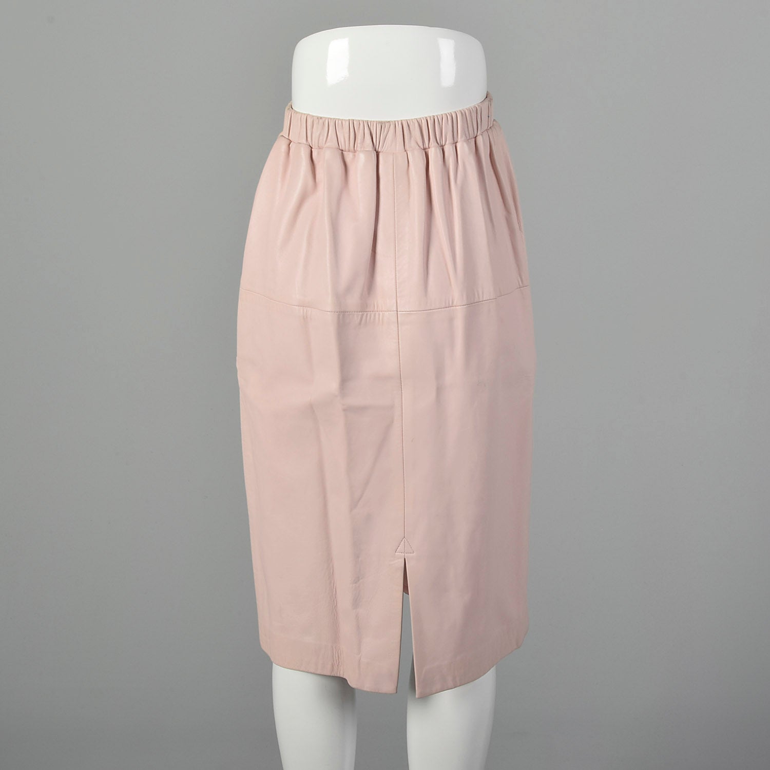 XS Pastel Pink Leather Skirt