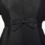 XL 1960s Lord & Taylor Black Cocktail Dress LBD