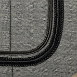 1950s Bonwit Teller Gray Fitted Blazer with Black Trim