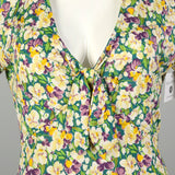 Medium Diane Von Furstenberg Violet Print Dress Floral Silk Jersey