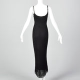 1990s Cache Black Crochet Dress