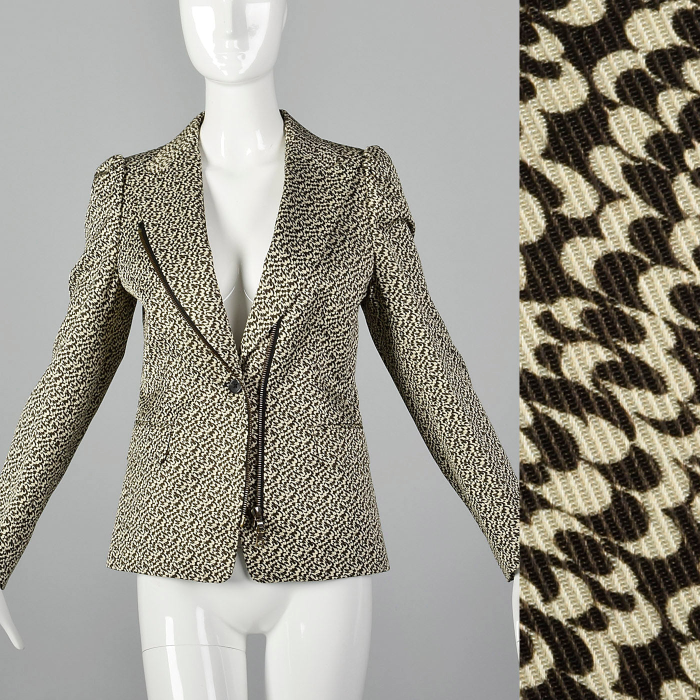 2000s Dries Van Noten Black and White Jacket
