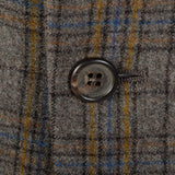 1970s Mens Gray and Yellow Plaid Jacket