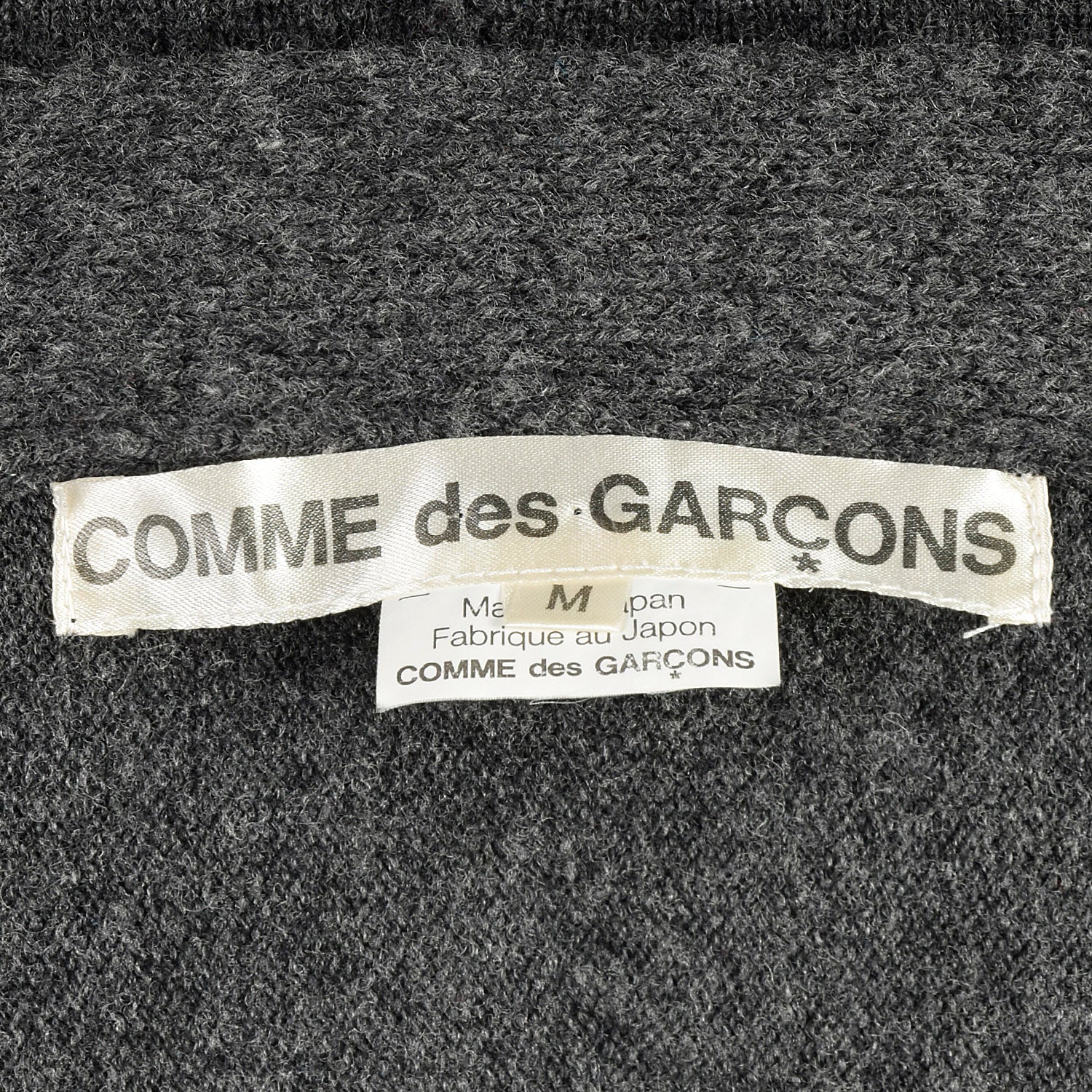 Comme des Garçons Fall 2002 Ready to Wear Gray Circle Cardigan