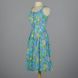 1950s Cotton Print Summer Dress
