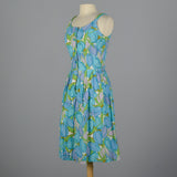 1950s Cotton Print Summer Dress