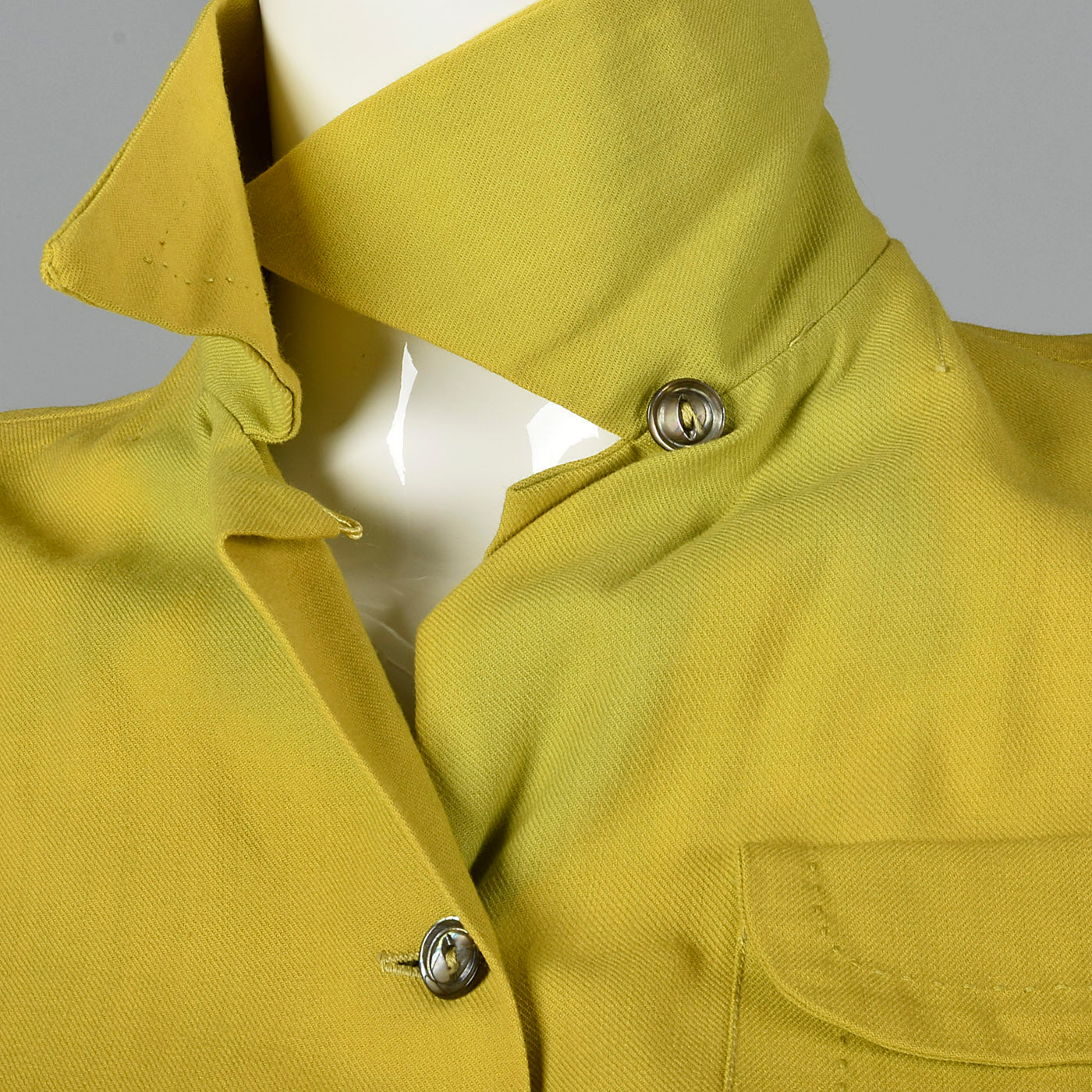 1940s Deadstock Wool Gabardine Shirt