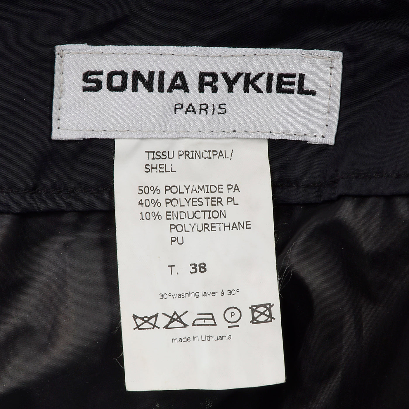 Sonia Rykiel Black Bubble Rain Coat