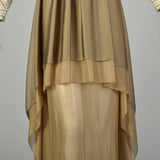 Medium 2000s Mary McFadden Dress Beaded Ombre Long Sleeve Couture Formal Evening Gown