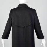1980s Black Wool Winter Coat