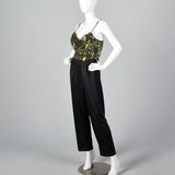 1970s Sequined Low Cut Jumpsuit