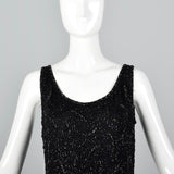 1960s Beaded Knit Full Length Evening Dress