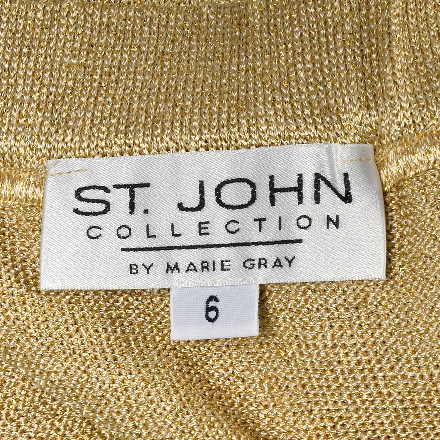 Medium St John Collection 1990s Gold Knit Skirt