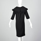 XXS 1960s Black Sack Dress