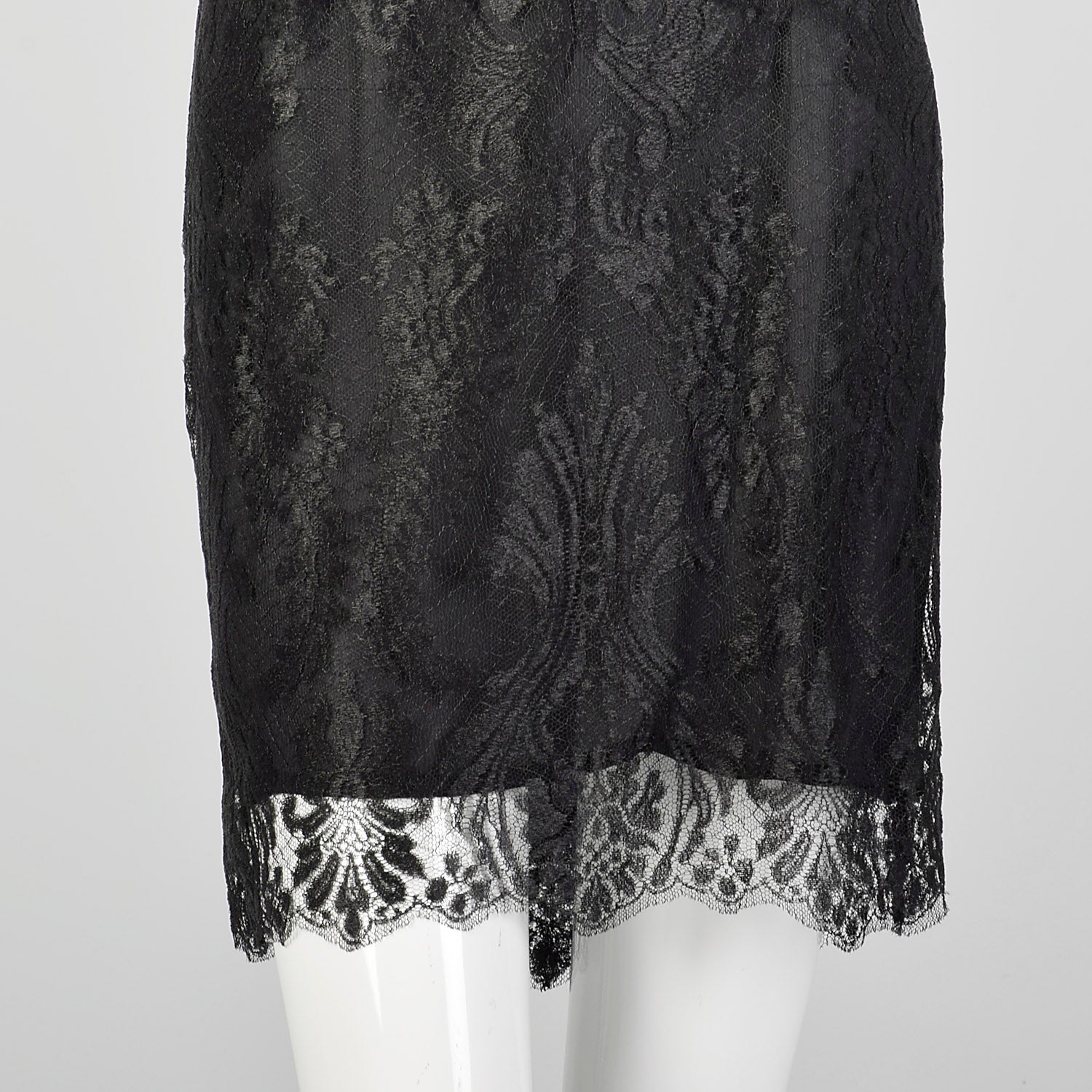 XS Pamela Dennis Matching Black Lace Skirt and Top Dress Set