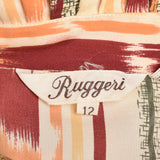 1970s Ruggeri Print Blouse with Bow